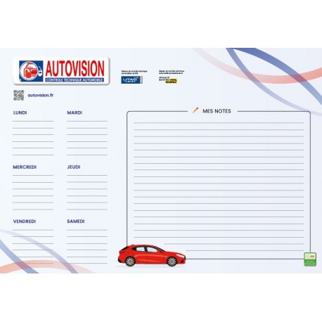 SOUS-MAINS AUTOVISION (LOT DE 10 EX)